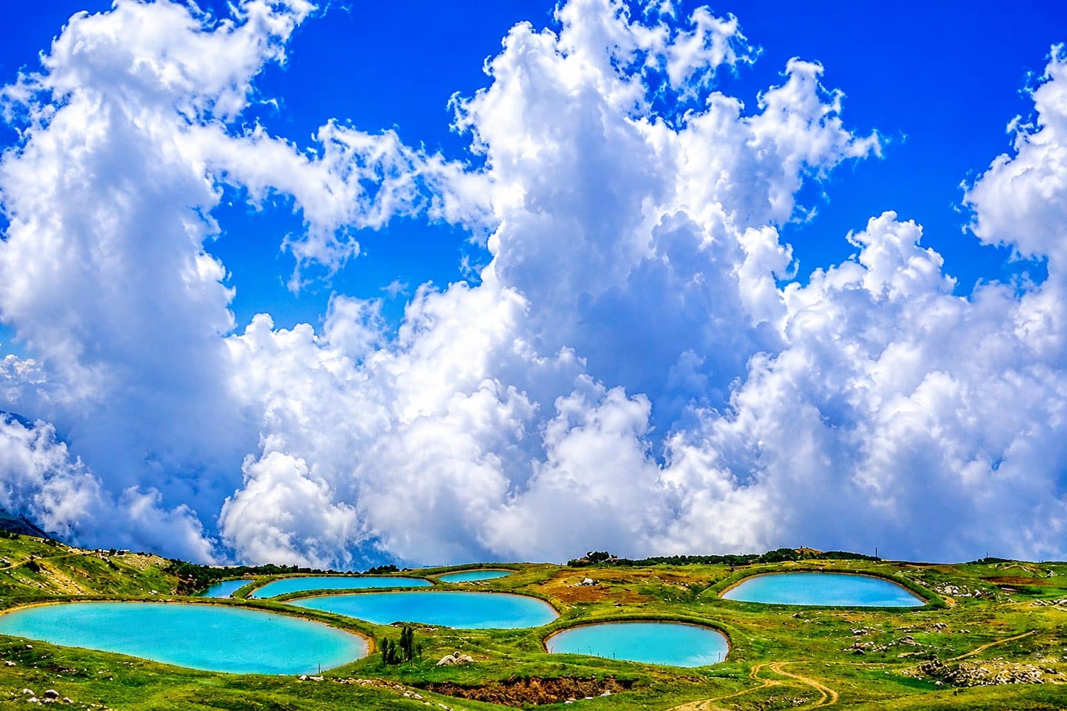 The mountain lakes and springs of Aaqoura, Mount Lebanon